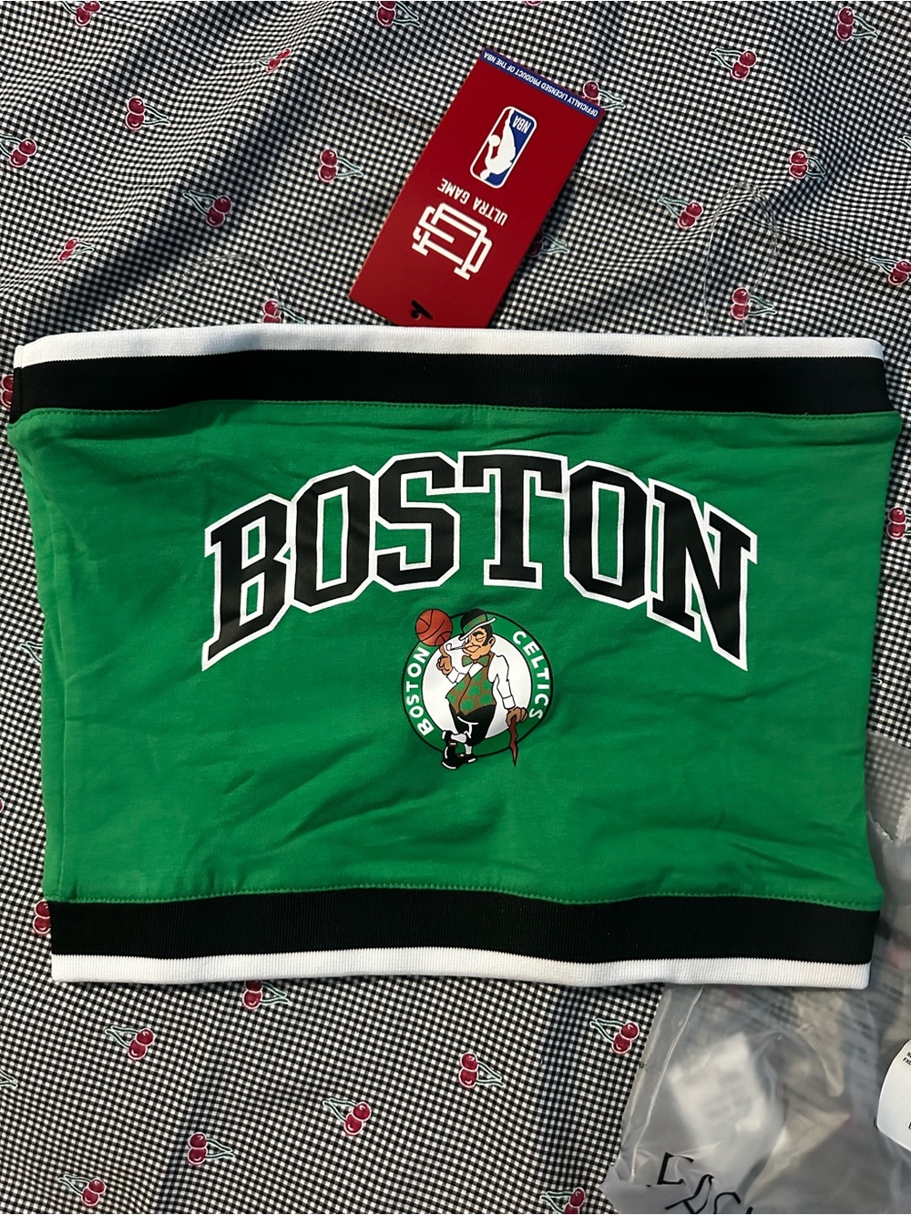 NBA Boston Green Crop Tube Top